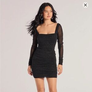 Elegant Black Long Sleeve Dress